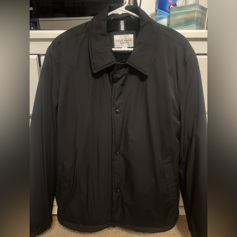 Mens Cole Haan fleece lined jacket.
